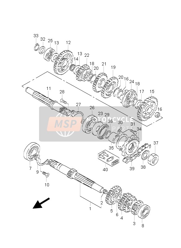 Suzuki GZ125 MARAUDER 2004 Transmission for a 2004 Suzuki GZ125 MARAUDER