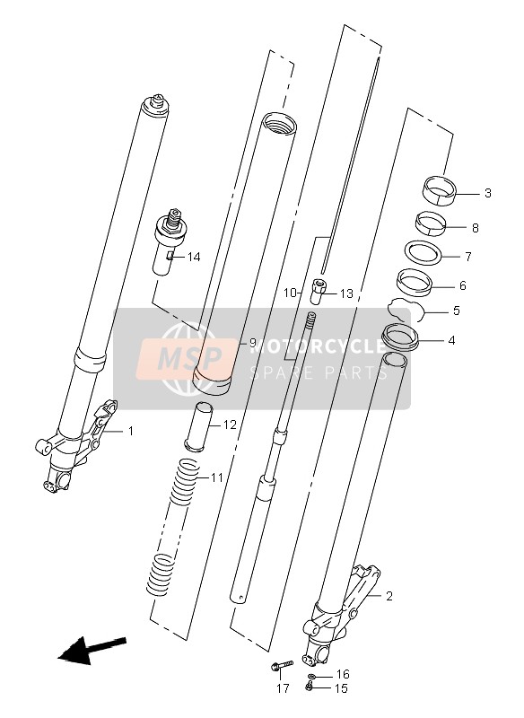 Suzuki TL1000R 1999 Front Damper for a 1999 Suzuki TL1000R