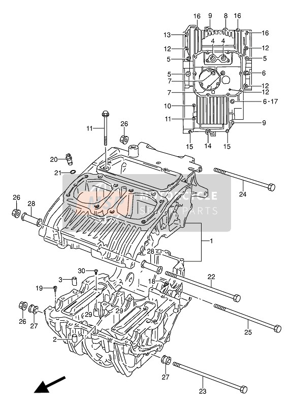 1130044881, Crankcase Set, Suzuki, 0