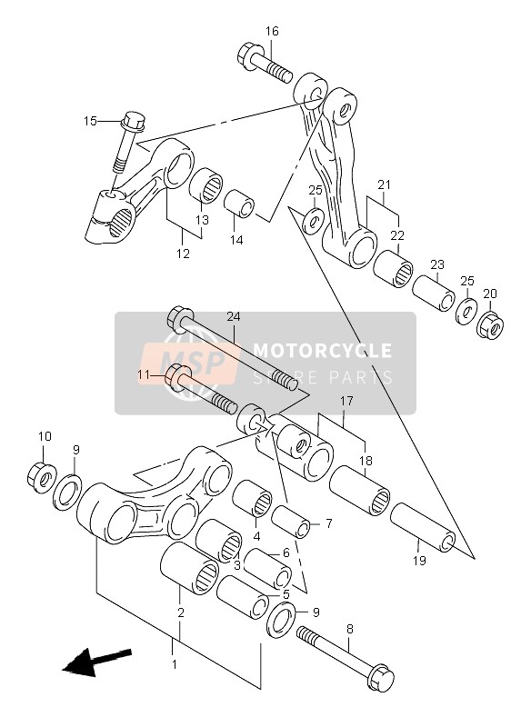 Suzuki TL1000R 1999 FEDERBEINHEBEL HINTEN für ein 1999 Suzuki TL1000R