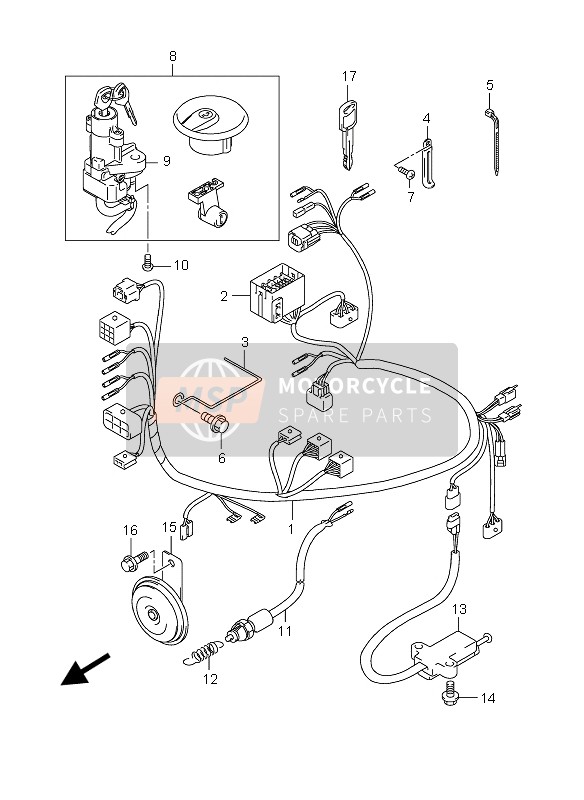 3710233871, Lock Set,GZ250, Suzuki, 1