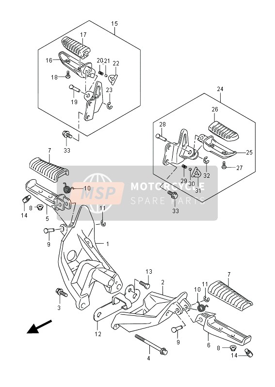 0910310268, Bolt, Eng Mtg, Rh (10X28), Suzuki, 1