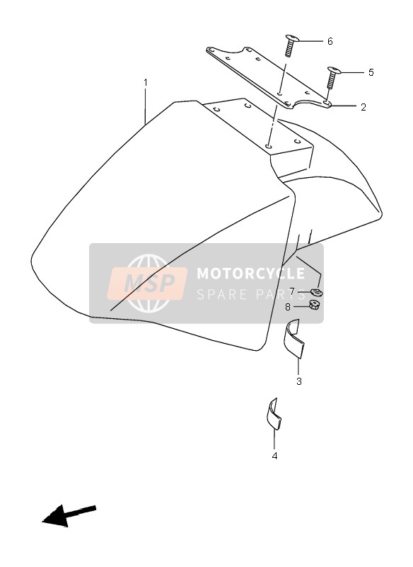 Suzuki GSX600F 1995 VORDERER KOTFLÜGEL für ein 1995 Suzuki GSX600F