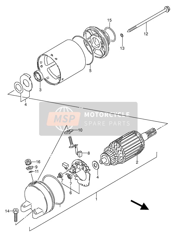 Suzuki GS500E(U) 1989 Starting Motor for a 1989 Suzuki GS500E(U)