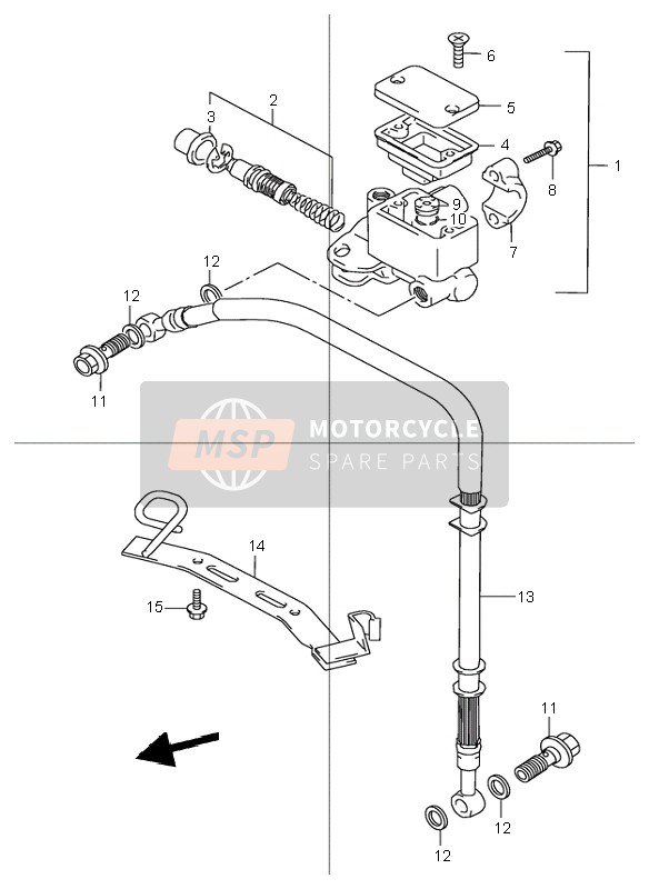 5948006F00, Hose, Front Brake, Suzuki, 0