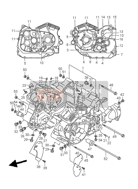 Suzuki VL1500 INTRUDER LC 1999 Crankcase for a 1999 Suzuki VL1500 INTRUDER LC