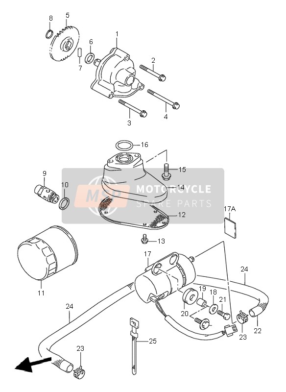 Suzuki VL1500 INTRUDER LC 1999 Oil Pump & Fuel Pump for a 1999 Suzuki VL1500 INTRUDER LC