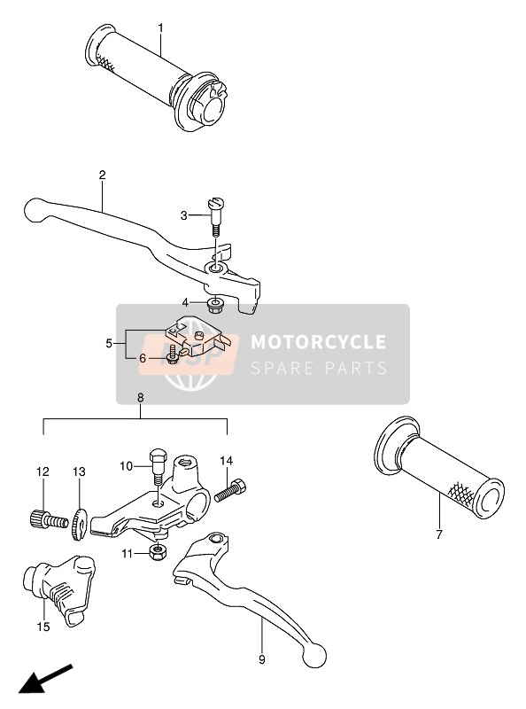 Suzuki GS500E(U) 1989 Handle Lever for a 1989 Suzuki GS500E(U)