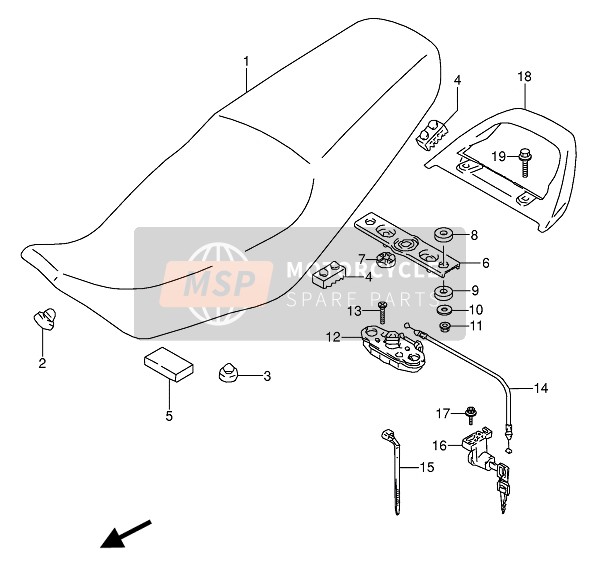 Suzuki GS500E(U) 1989 Asiento para un 1989 Suzuki GS500E(U)