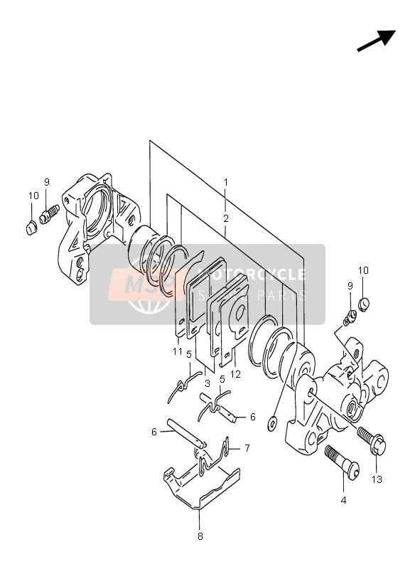 Suzuki GSX-R750 1996 BREMSSATTEL HINTEN für ein 1996 Suzuki GSX-R750