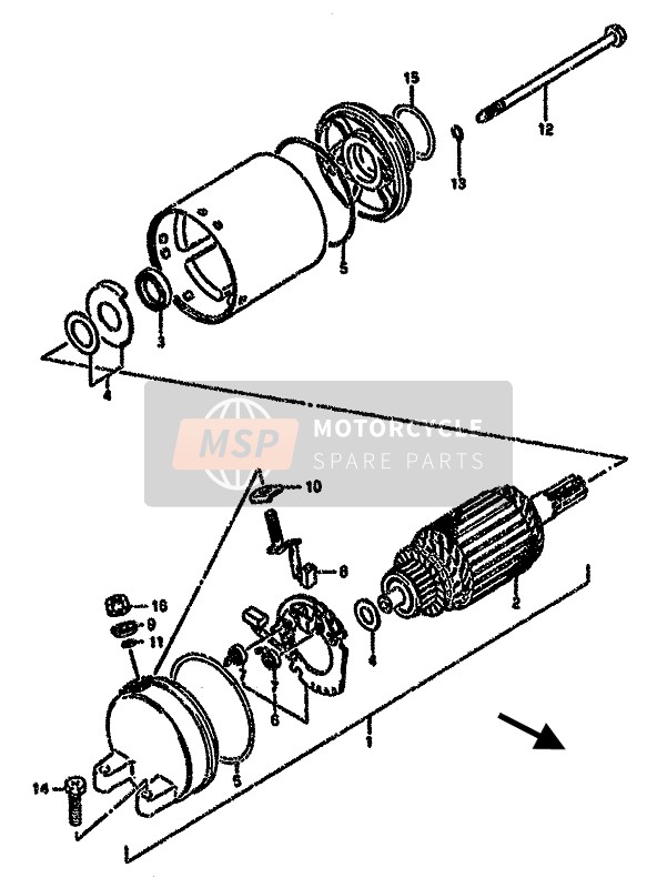 Suzuki GSX750F 1989 Starting Motor for a 1989 Suzuki GSX750F