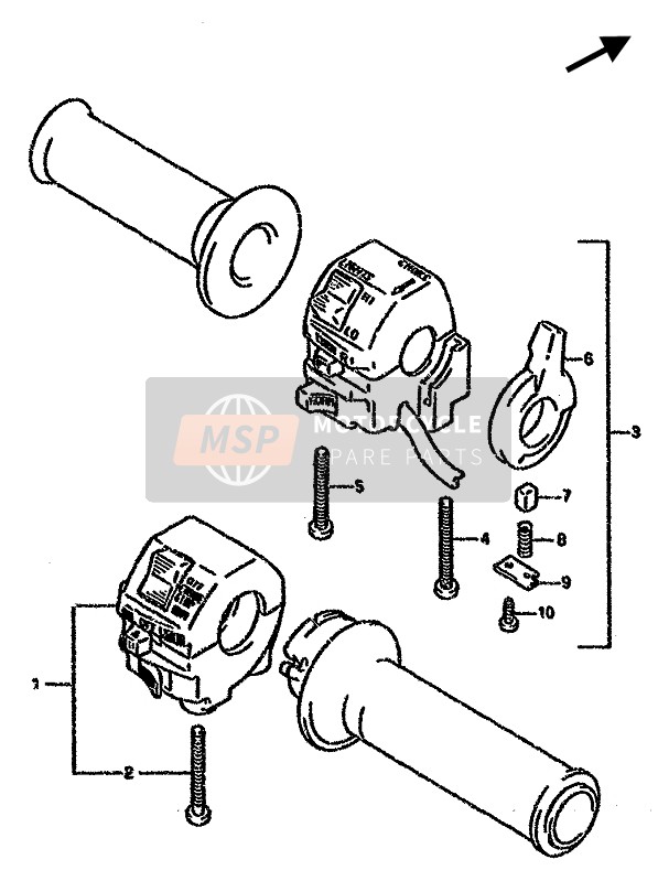 Suzuki GSX750F 1989 HANDSCHALTER für ein 1989 Suzuki GSX750F