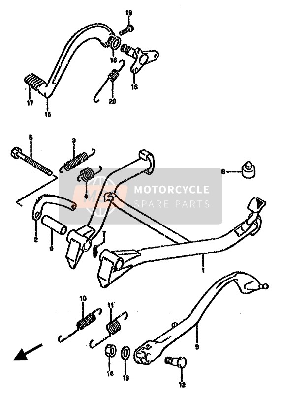 Suzuki GSX750F 1989 STÄNDER für ein 1989 Suzuki GSX750F