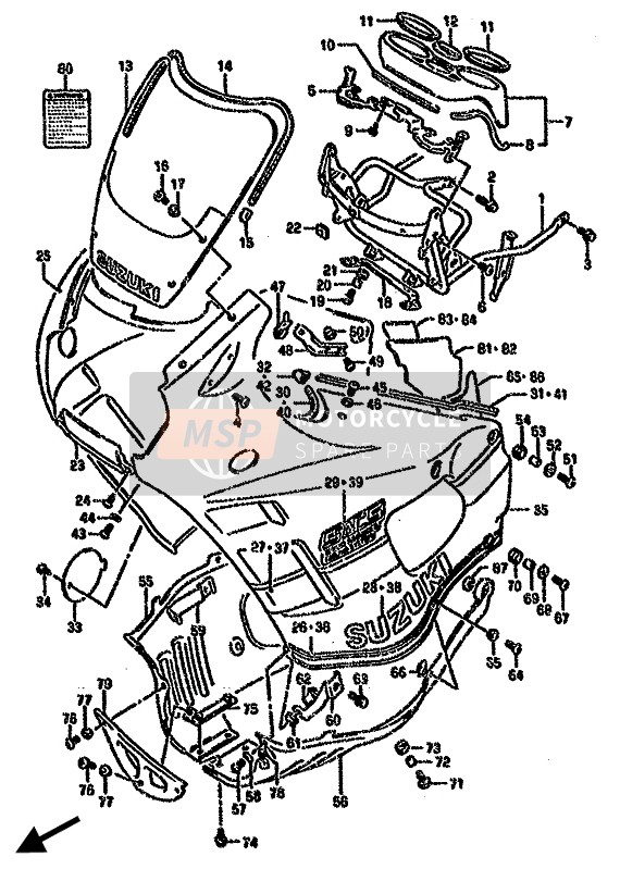 9448119C000FP, Coperchio, Carena, Inf., L, Suzuki, 2