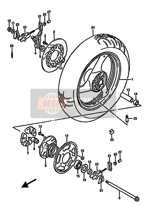 6144520C01, Washer, Chain Adjuster, Suzuki, 2