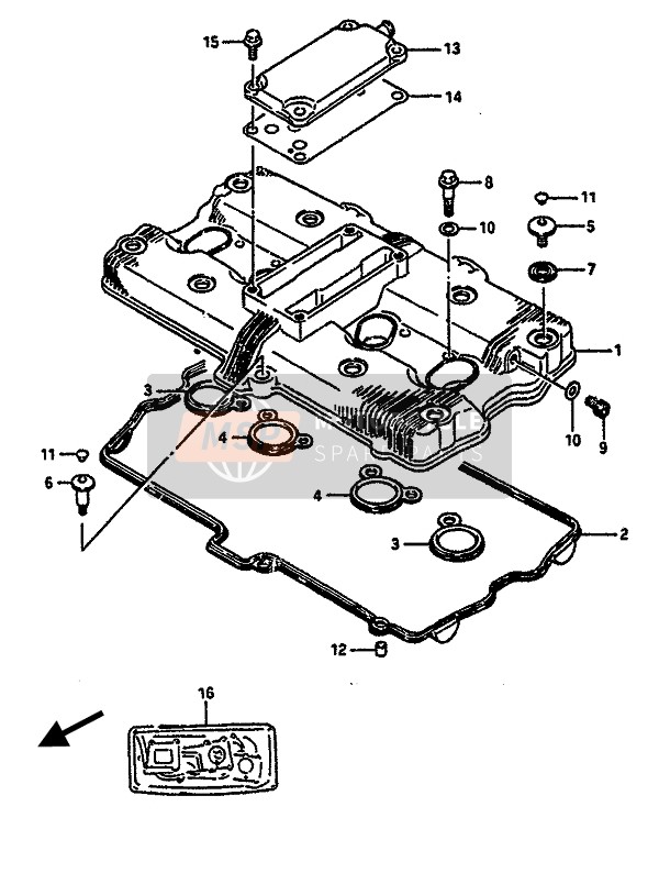 Suzuki GSX-R750R 1989 Cylinder Head Cover for a 1989 Suzuki GSX-R750R