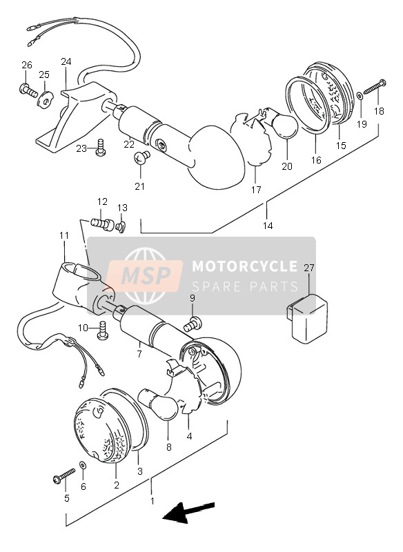 3560338A22, Lamp Assy, Rear  Turnsignal, Suzuki, 1