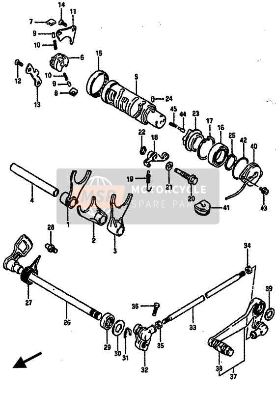 Suzuki GSX-R750R 1989 Cambio de marchas para un 1989 Suzuki GSX-R750R