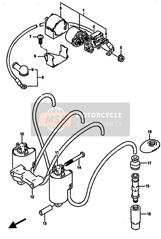 3180007D00, Relay, Starting Motor, Suzuki, 0