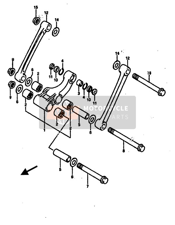 Suzuki GSX-R750R 1989 Rear Cushion Lever for a 1989 Suzuki GSX-R750R