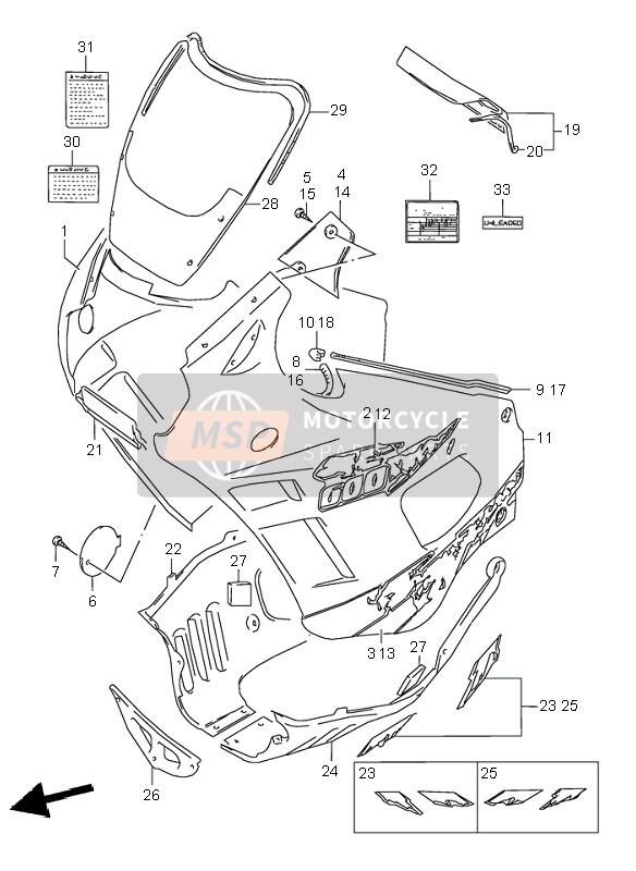 9442119C0133J, Panel, Cowling, Center, Suzuki, 4