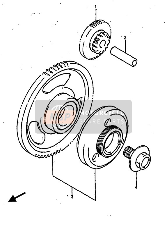 Suzuki GSX-R1100 1989 Starter Clutch for a 1989 Suzuki GSX-R1100