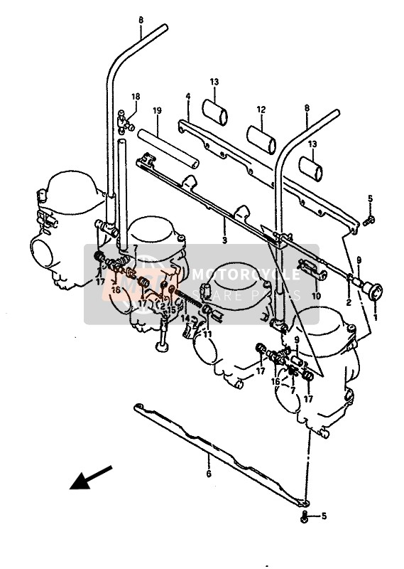 Suzuki GSX-R1100 1989 Carburettor Fittings for a 1989 Suzuki GSX-R1100