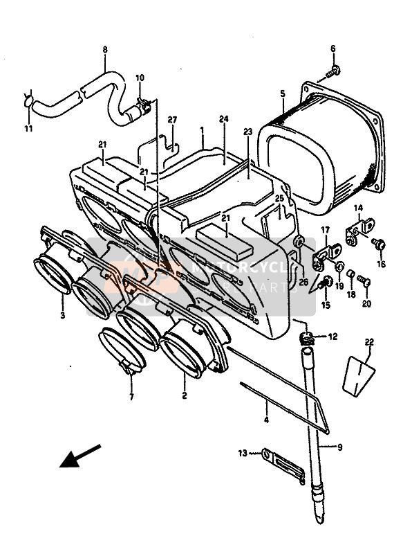 Suzuki GSX-R1100 1989 Air Cleaner for a 1989 Suzuki GSX-R1100