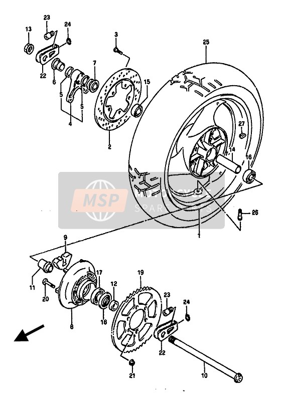 Roue arrière