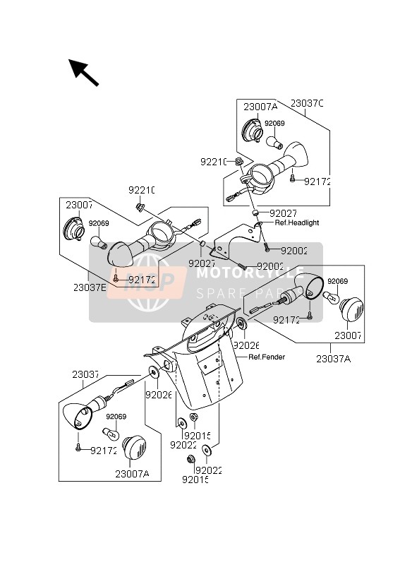 K230370013, LAMP-ASSY-SIGNAL,Rr,Rh, Suzuki, 0