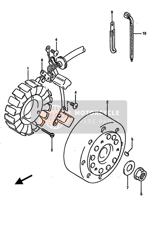 Suzuki RGV250 1989 Imanes para un 1989 Suzuki RGV250