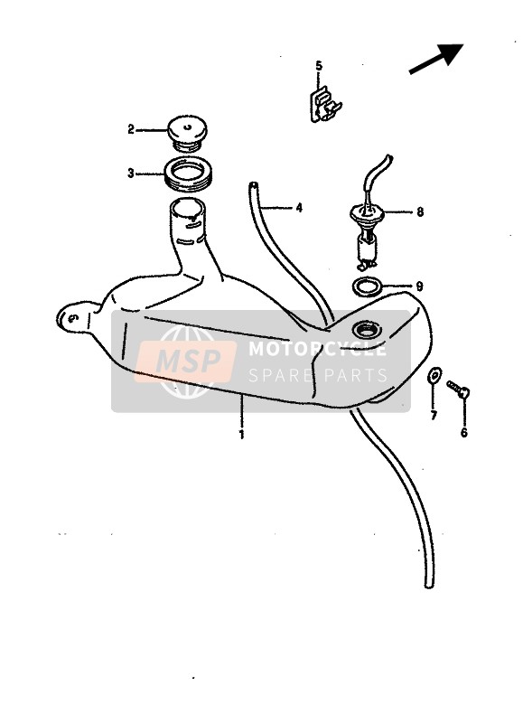 Suzuki RGV250 1989 ÖLTANK für ein 1989 Suzuki RGV250