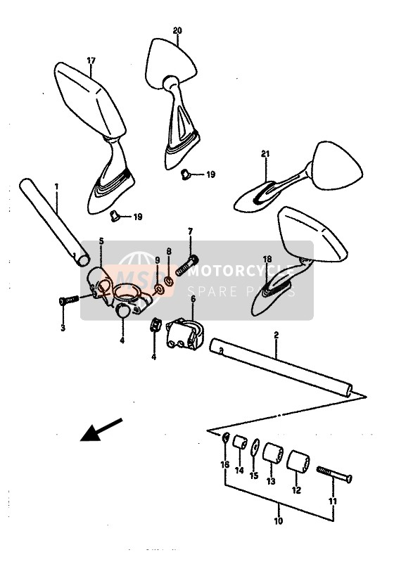 5615112C00, Handle Bar,Lh, Suzuki, 0