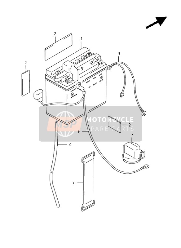 Suzuki GN125E 2000 Batterie pour un 2000 Suzuki GN125E