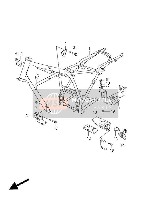 Suzuki GN125E 2000 Frame for a 2000 Suzuki GN125E