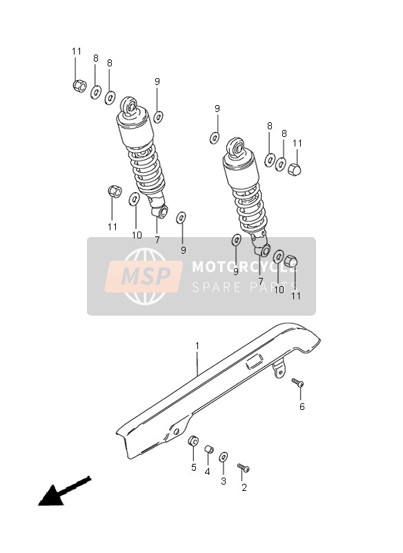 Suzuki GN125E 2000 STOSSDÄMPFER HINTEN für ein 2000 Suzuki GN125E