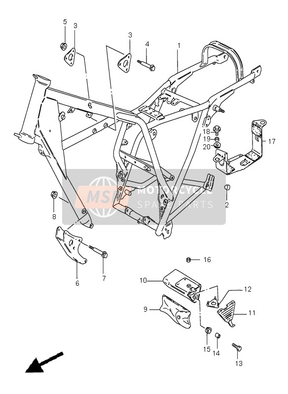 Suzuki GN250(E) 2000 Cadre pour un 2000 Suzuki GN250(E)