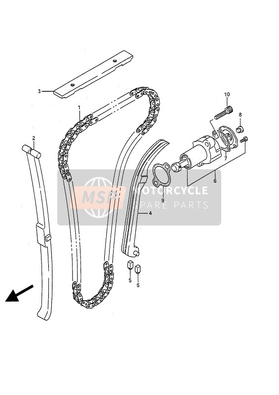 Suzuki GSF400 BANDIT 1991 Cam Chain for a 1991 Suzuki GSF400 BANDIT