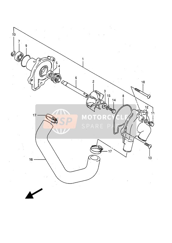 Suzuki GSF400 BANDIT 1991 Water Pump for a 1991 Suzuki GSF400 BANDIT