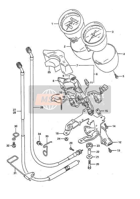 3411010D90, Speedometer (Kilo), Suzuki, 0