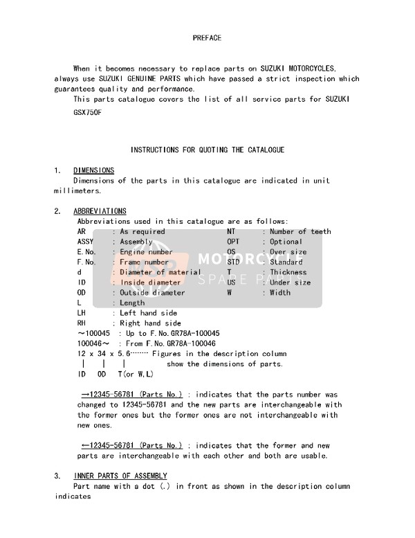 Suzuki GSX750F 1995 Preface 2 for a 1995 Suzuki GSX750F
