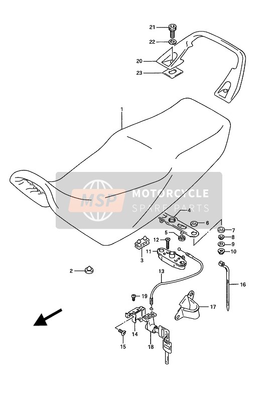 4521025C01, Striker, Seat Lock, Suzuki, 0