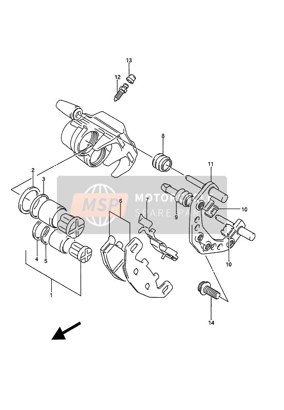 5910026D01, Caliper Assy, Front Rh, Suzuki, 0