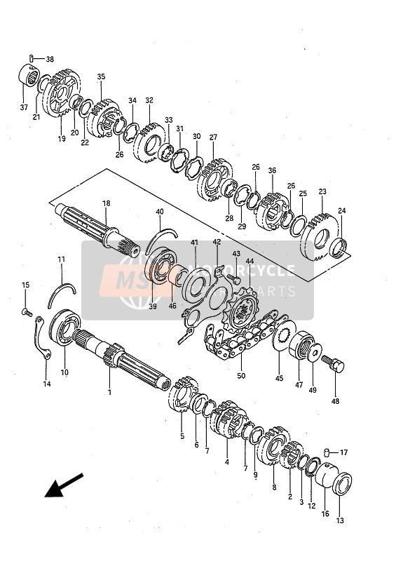 2436127A03, Tandwiel 6E V, Suzuki, 1