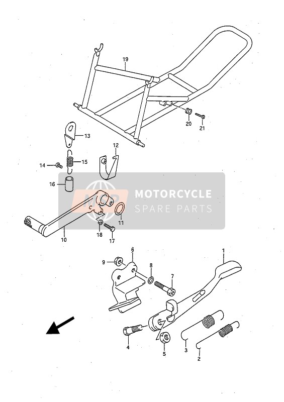 4231007D02, Stand,Prop, Suzuki, 0