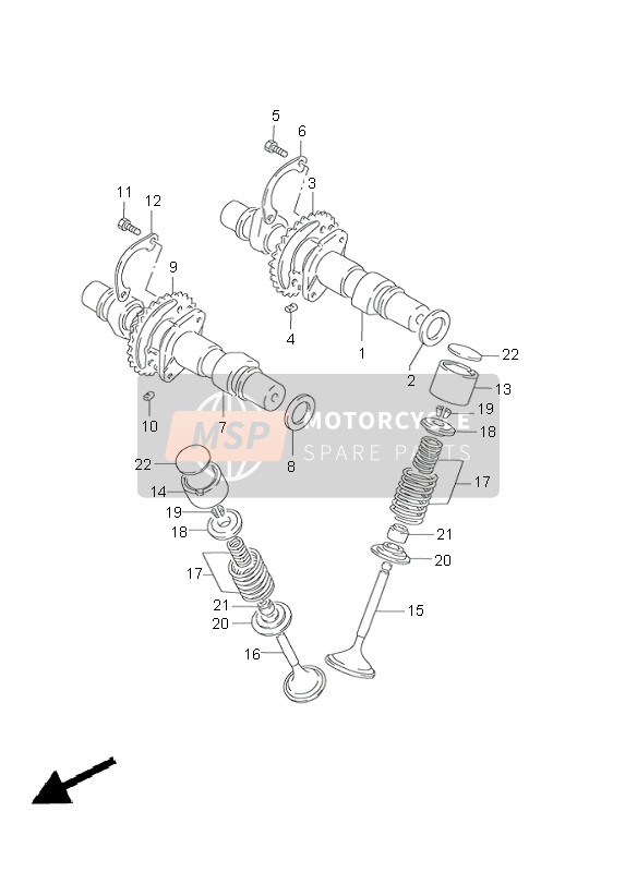 Suzuki GS500E 2000 Arbre À Cames & Soupape pour un 2000 Suzuki GS500E