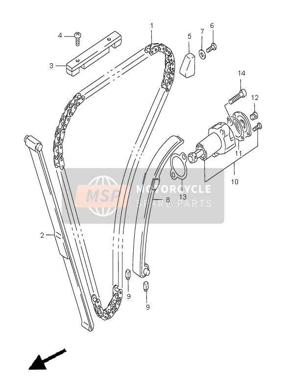 Suzuki GS500E 2000 Catena a camme per un 2000 Suzuki GS500E