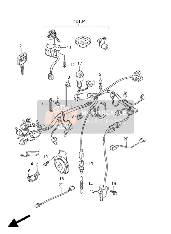 Suzuki GS500E 2000 Wiring Harness for a 2000 Suzuki GS500E