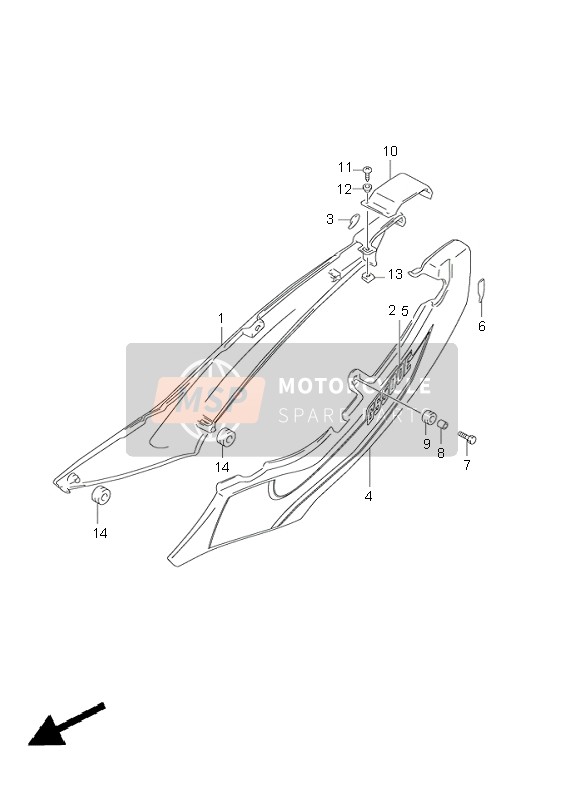 4721001DH033J, Cover, Frame Lh (Black), Suzuki, 0