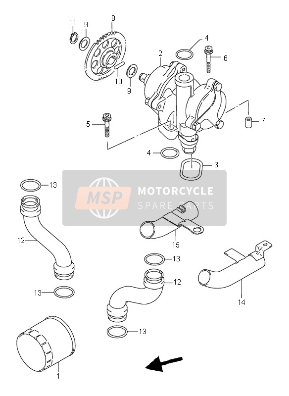 Suzuki GSX750F 1995 Oil Pump for a 1995 Suzuki GSX750F